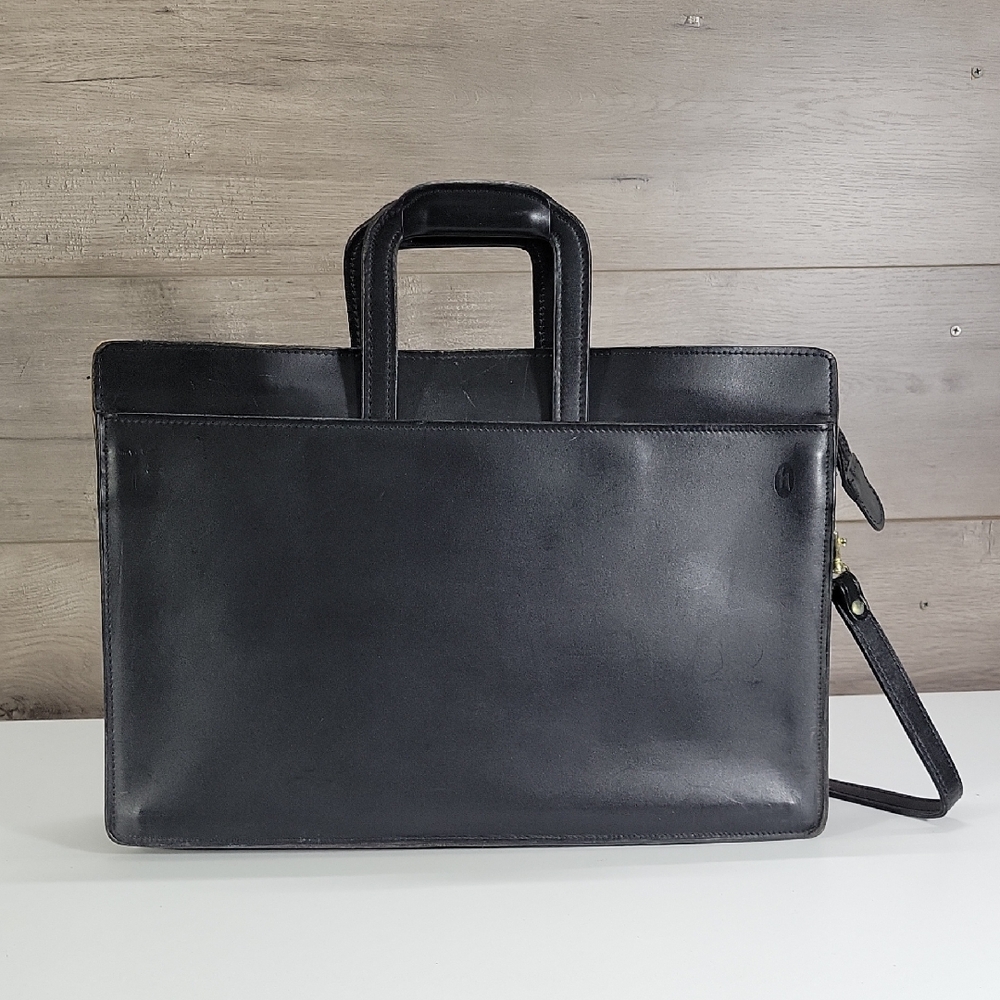 Vintage Hartmann Black Leather Briefcase